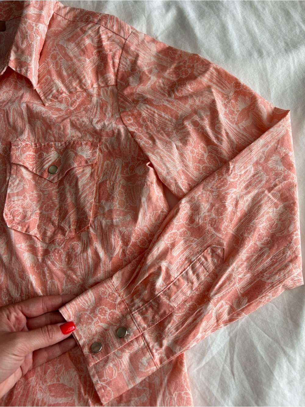 Wrangler Cactus Novelty Printed Long-Sleeve Western Shirt - Picture 7 of 11